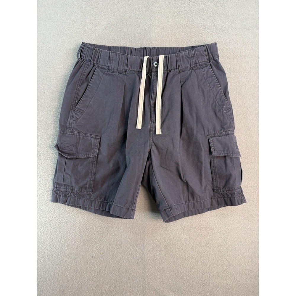 Tommy Bahama Shorts Mens M Gray Cargo Canvas 8 Inseam Relaxed Fit Casual Summer